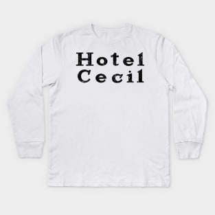 Hotel Cecil Vintage Kids Long Sleeve T-Shirt